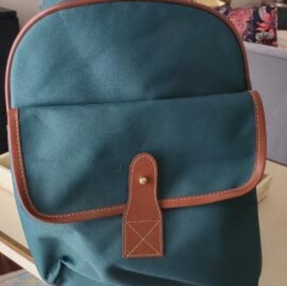 Polo Ralph Lauren Green Duffel Bag with Brown Vegan Leather Trim - Picture 7 of 13